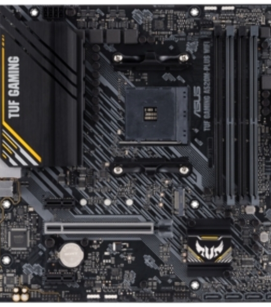 Материнская плата ASUS TUF GAMING A520M-PLUS WIFI, AM4, AMD A520, 4xDDR4, 4xSATA, 1xM.2, 1xPCIe 3.0 x16, 2xPCIe x1, 1xVGA, 1xHDMI, 1xDP, 1x 1Gb LAN, 2xUSB-A 3.2 Gen 1, 2xUSB-A 2.0, 3x3.5 мм, 7.1, mATX
