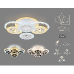 Светильник Ambrella light FA2951/6 WH белый 4200K/3000K+6400K/6400K+3000K 125W 550*405*150 (ПДУ ИК), фото6