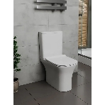 Унитаз компакт торнадо напольный безободковый Bau Spectrum square Hurricane-5, усиленное бысросъемное сиденье дюропласт микролифт, фото3