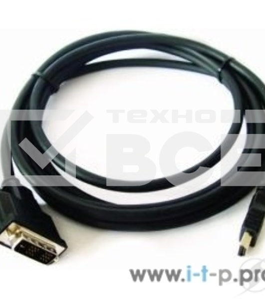 Кабель HDMI-DVI Cablexpert CC-HDMI-DVI-10, 19M/19M, single link, медь, позол.разъемы, экран, 3.0м, черный, пакет