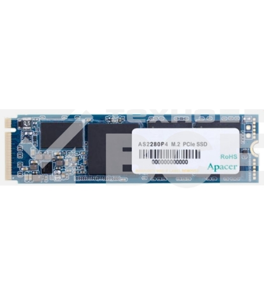 Накопитель SSD Apacer AS2280P4, 512Gb, M.2 2280, PCIe 3.0 x4, NVMe, R/W 2100/1500