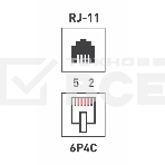 Рoзетка телефонная внешняя, 2 порта RJ-14(6P-4C), категория 3, (50 шт/уп), фото4