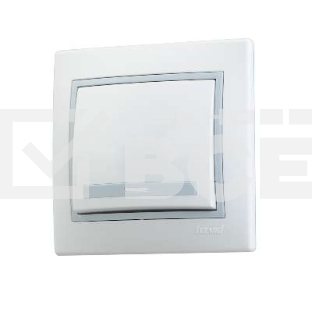 Выключатель 1-кл. СП Мира 10А IP20 бел./сер. LEZARD 701-0215-100