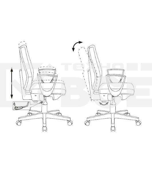 Кресло офисное Бюрократ CH-W545 красный 38-410 крестовина пластик пластик белый