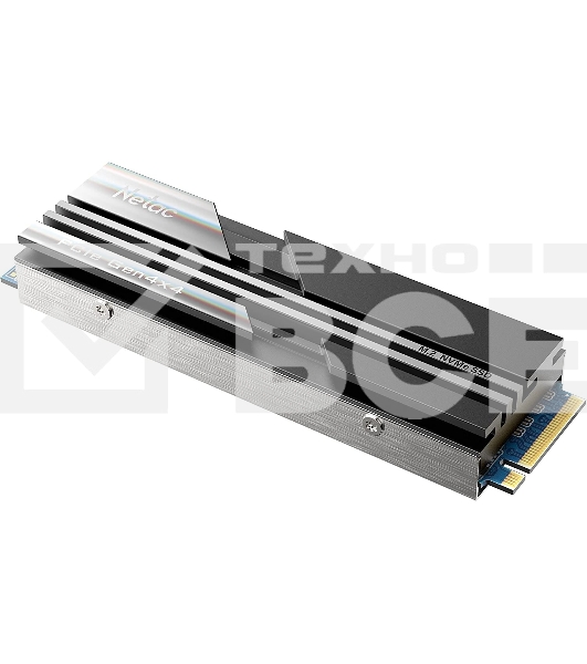 Накопитель SSD Netac NV5000, 500GB, M.2 2280, PCIe 4.0 x4, NVMe, R/W 5000/2500, с радиатором