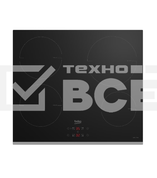 Встраиваемая электрическая варочная поверхность Beko HII 64401 MTX, Черный