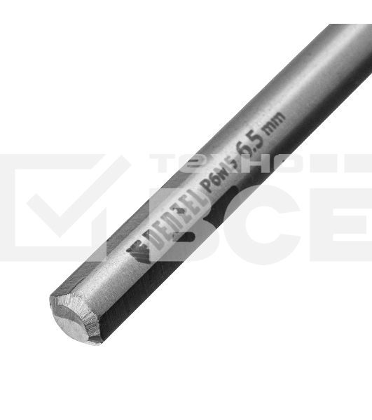 Сверло спиральное по металлу 6,5 х 148 мм, Р6М5, Golden Tip, удлиненное Denzel