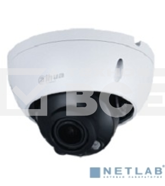 Уличная купольная IP-видеокамера DAHUA  2Мп; 1/2.8” CMOS; моторизованный объектив 2.8~12 мм; механический ИК-фильтр; чувствительность 0.008лк@F1.7; сжатие: H.265+, H.265, H.264+, H.264, MJPEG; 2 потока