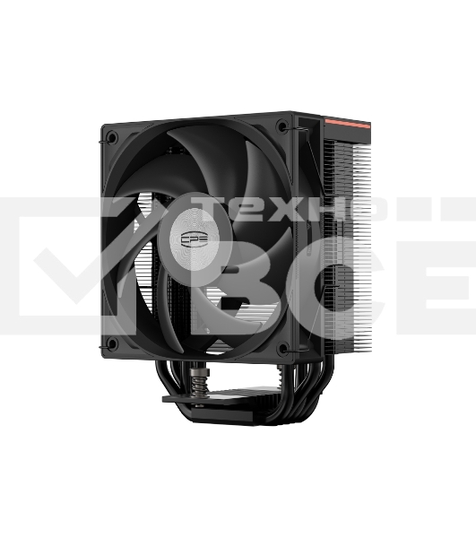 Кулер для процессора/ PCCooler RT500 Digital BK (240W, 4-pin PWM, LED temp., 152mm, Al/Cu, 5x6mm, 1x120mm, 73.32CFM, 34.9dBA, 2200RPM, S: 1851/1700/1200/115X, AM5/AM4, black)