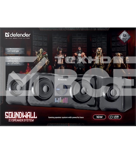 Акустическая система 2.1 Defender SOUNDWALL 16W USB