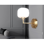 Настенный светильник Ambrella light LH53021 BS/FR латунь/белый матовый G9 max 40W 195*120*230, фото 1