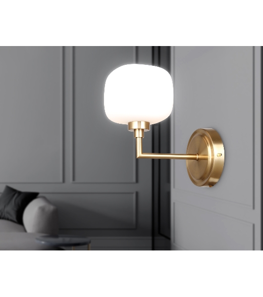 Настенный светильник Ambrella light LH53021 BS/FR латунь/белый матовый G9 max 40W 195*120*230