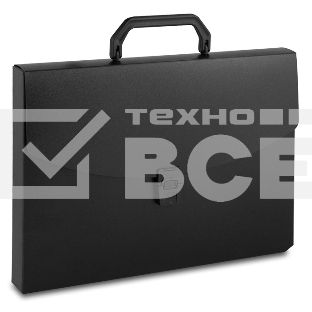 Портфель Бюрократ -BPP01BLCK 1 отдел. A4 пластик 0.7мм черный