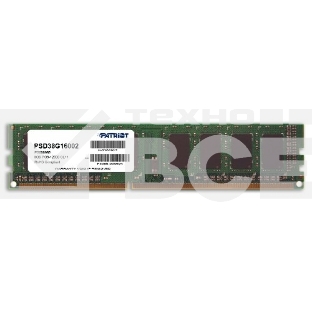 Оперативная память Patriot Signature, DDR3, 8GB (1x8 GB), 1600 MHz, CL11