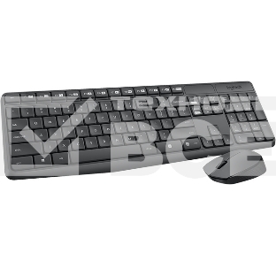 Клавиатура + мышь Logitech MK235 клав:черный мышь:черный USB беспроводная