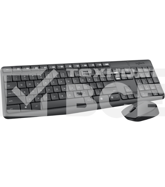 Клавиатура + мышь Logitech MK235 клав:черный мышь:черный USB беспроводная