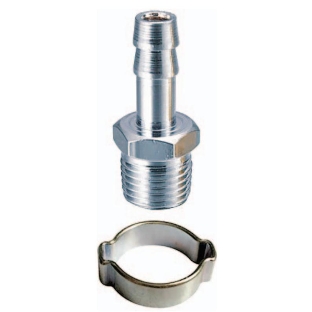 Переходник FUBAG 180260  1/4''M на елочку 6мм с обжимным кольцом 6x11мм