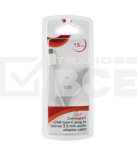 Переходник Cablexpert Переходник USB, USB Type-C/Jack3.5F, пакет (CCA-UC3.5F-01-W)