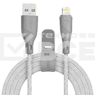 Кабель Crown USB - Lightning CMCU-3043L grey