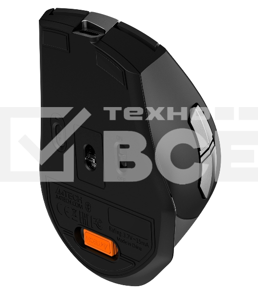Мышь беспроводная A4Tech Fstyler FB35C серый/черный, 2000 dpi, радиоканал, Bluetooth, USB, кнопки - 6