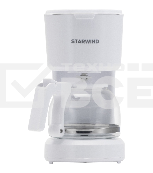 Кофеварка капельная Starwind STD0611 белый, исп. кофе - молотый, 0.6 л, 600 Вт.