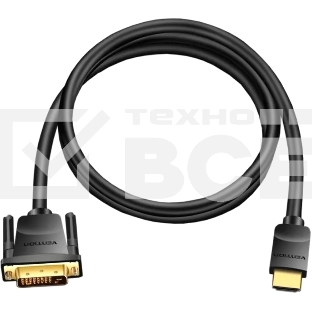 Кабель Vention HDMI 19M/DVI-D Dual link 25M - 2 м. ABFBH