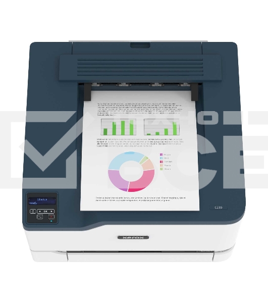 Принтер лазерный Xerox C230, A4, цветной, печ. до 22 стр/мин., 600 x 600 dpi, Ethernet (RJ-45), USB, Wi-Fi