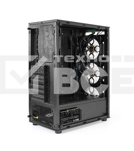Компьютерный корпус Miditower ExeGate i3 BASE-NPX500 (ATX, БП 500NPX с вент. 12 см, с окном, 1*USB+1*USB3.0, аудио, 4 вент. 12см с RGB подсветкой)