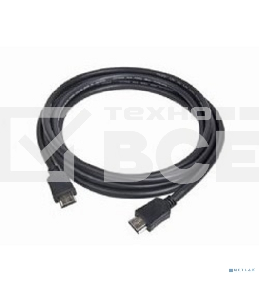 Кабель Cablexpert HDMI CC-HDMI4-6, 19M/19M, v2.0, медь, позол.разъемы, экран, 1.8м, черный, пакет