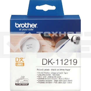 Картридж ленточный Brother DK11219 12 мм, черный шрифт, белый фон, для BROTHER QL-5X0, QL-7X00, QL-8X0, QL-10X0, QL-1X10