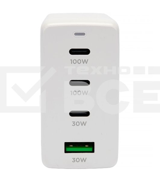 Зарядное устройство Cablexpert MP3A-PC-66 100Вт GaN, 5A, QC5.0/PD, 3xType-C, 1xUSB, белый, коробка