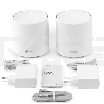Система TP-Link Mesh AX3000 Whole Home Wi-Fi System, Wi-Fi 6, 2402Mbps (4 streams) at 5GHz and 574Mbps (2 streams) at 2.4GHz, 2 Gigabit ports of each unit, support OFDMA, MU-MIMO, 802.11k/v/r seamless roaming, support WPA3, HomecareTM system, easy setup a, фото16