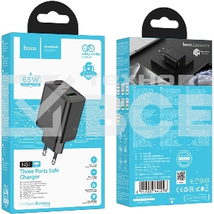 Сетевое зарядное устройство Hoco Scenery PD65W 65W 3A (PD) черный (41098)