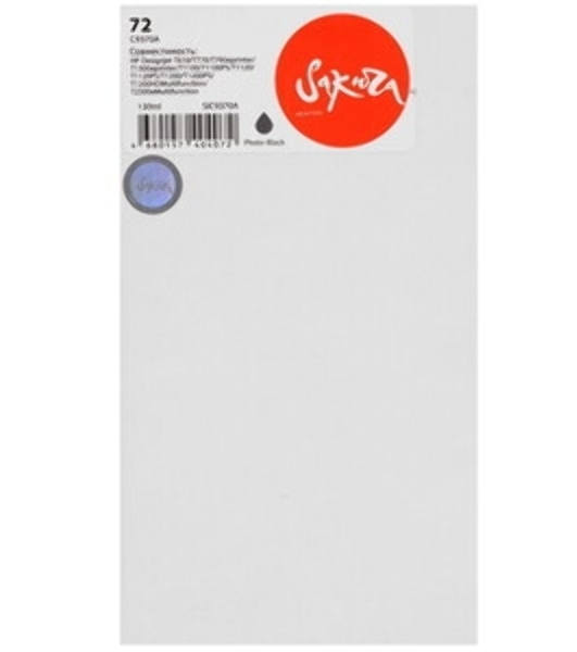 Картридж струйный Sakura C9370A (№72 Photo Black) для HP, фото-черный, 130 мл.