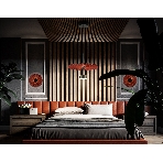 Светильник Ambrella light LH72613 BK/RD черный/красный 6W 3000K D300*260-1770, фото4