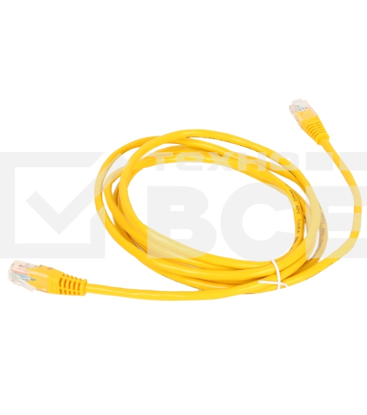 Патч-корд литой Aopen/Qust UTP кат.5е 2м желтый 