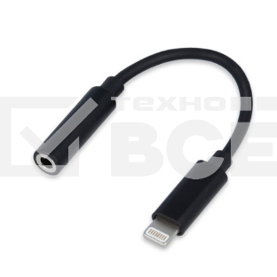 Переходник USB Cablexpert CCA-LM3.5F-01, Lightning/Jack3.5F, черный