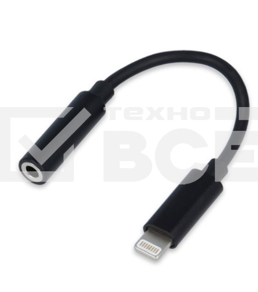 Переходник USB Cablexpert CCA-LM3.5F-01, Lightning/Jack3.5F, черный