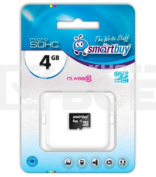 Флеш карта microSD 4Gb Smartbuy microSDHC Class 10