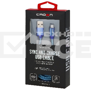Кабель Crown USB - USB Type-C CMCU-3072C blue
