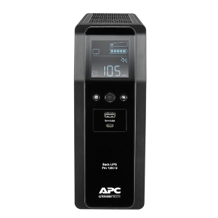 Источик бесперебойного питания APC  Back-UPS Pro BR 1200VA/720W, Sinewave,8xC13 Outlets(2 Surge & 6 batt.), AVR, LCD, Data/DSL protect, USB