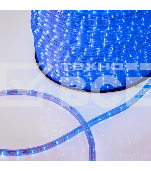 Дюралайт Neon-night LED, постоянное свечение (2W) - синий, 36 LED/м, бухта 100м