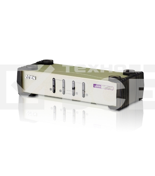Переключатель ATEN CS84U(-AT) 4-портовый KVM-переключатель {1 user(HDB15(SVGA Female)+KBD(PS/2)+MOUSE(PS/2), KVM-порты: SPHD18(Female). В комплекте: кабели KVM (2L-5201P)-4шт. Не требует внешнего питания}