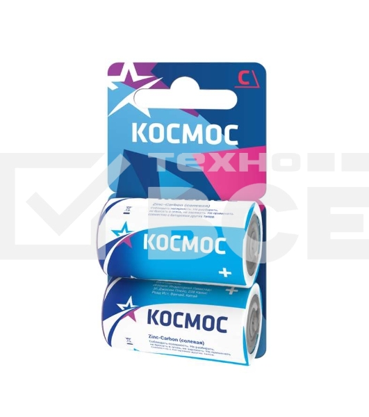 Элемент питания солевой C/R14 (блист.2шт) КОСМОС KOCR142BL