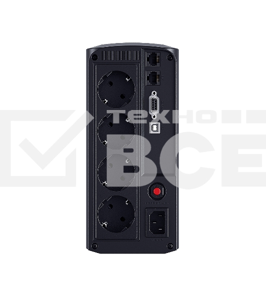 Источник бесперебойного питания UPS CyberPower VP1000ELCD Line-Interactive 1000VA/550W USB/RS-232/RJ11/45  (4 EURO)