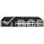 Коммутатор управляемый L2 PoE OSNOVO SW-8182/L(300W) Gigabit Ethernet на 16 RJ45 PoE + 2 x RJ45 + 2 GE SFP портов, до 30W на порт, суммарно до 300W, фото 1
