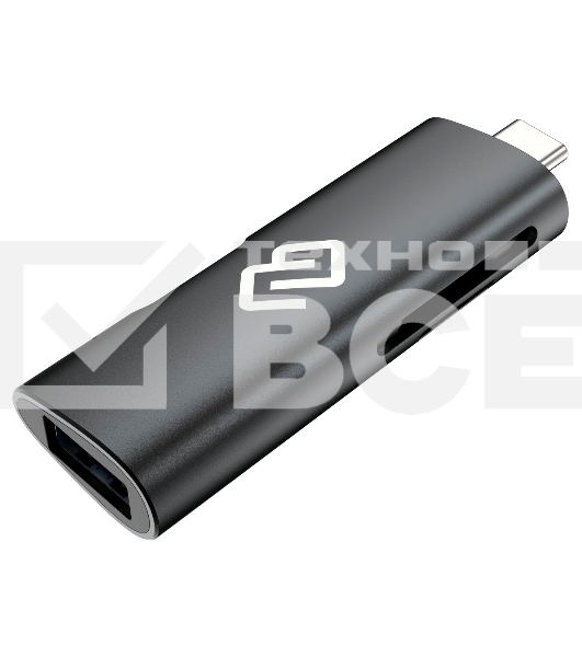 Устройство чтения карт памяти USB 2.0/Type C Digma CR-СU2522-G серый