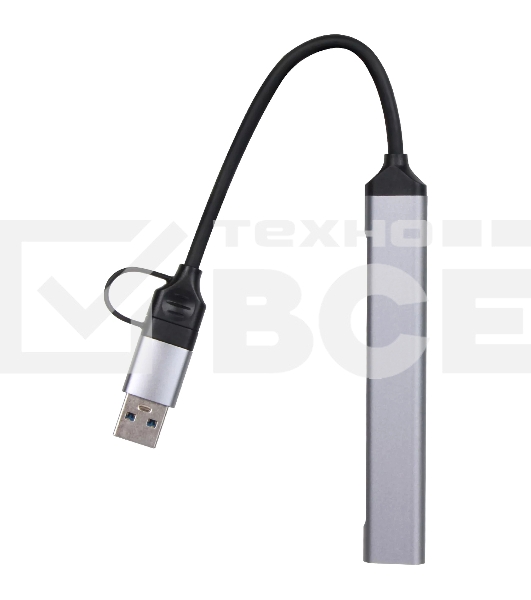 USB концентратор TypeC+adapter-->USB3.0+2USB2,0+SD+TF, VCOM