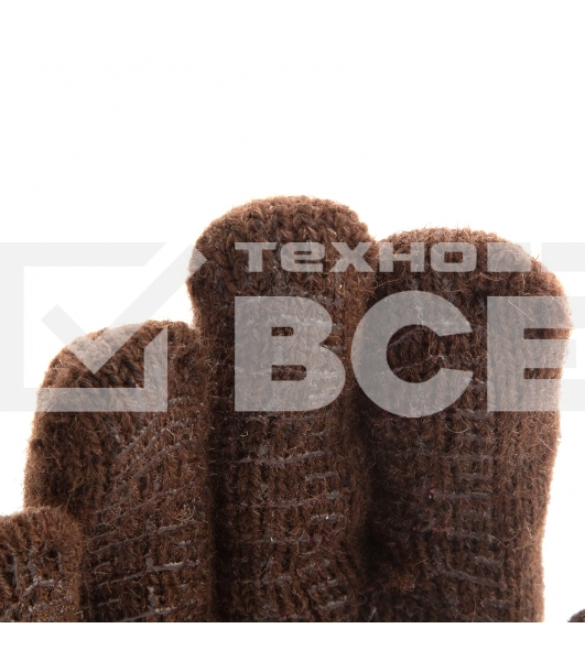 Перчатки трикотажные, двойные, верблюжья и овечья шерсть, ПВХ покрытие, Россия Сибртех