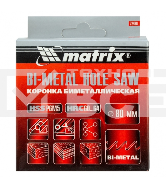 Коронка MATRIX BIMETAL, 80 мм 72480